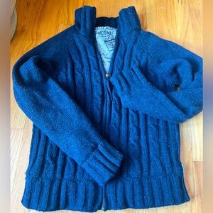 Buffalo David Bitton Lambswool Zip Up Cardigan Sweater THICK Men’s L Vintage